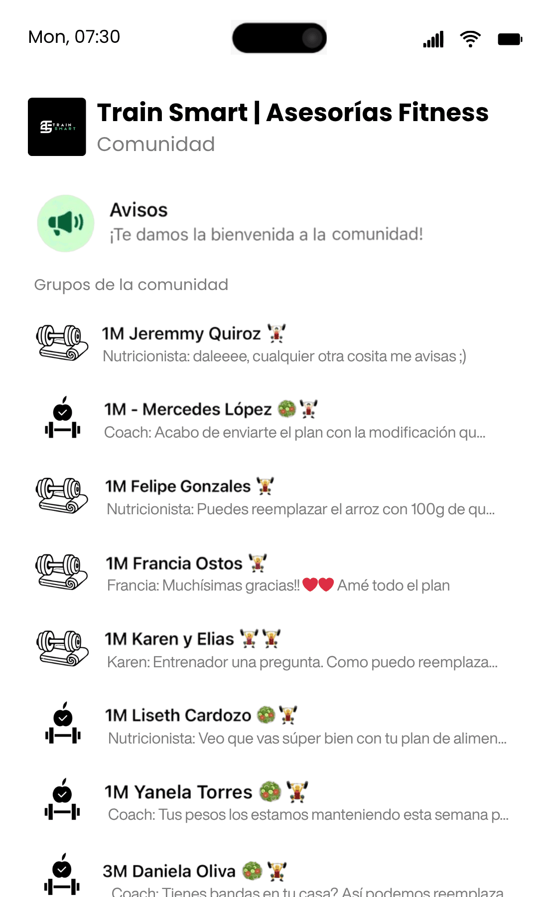 Vista del seguimiento online